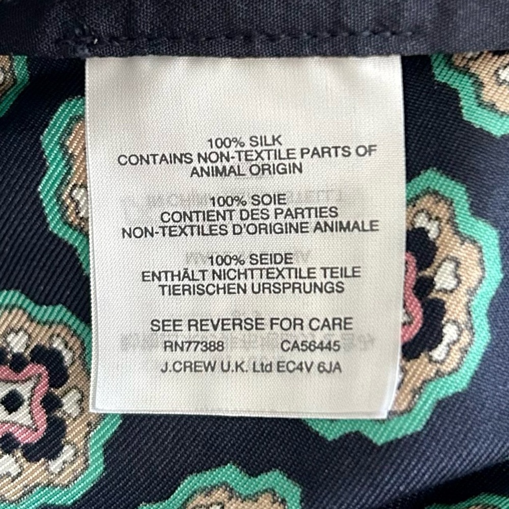 J Crew Silk Foulard Medallion Cropped Pant Size 4 - Picture 6 of 8